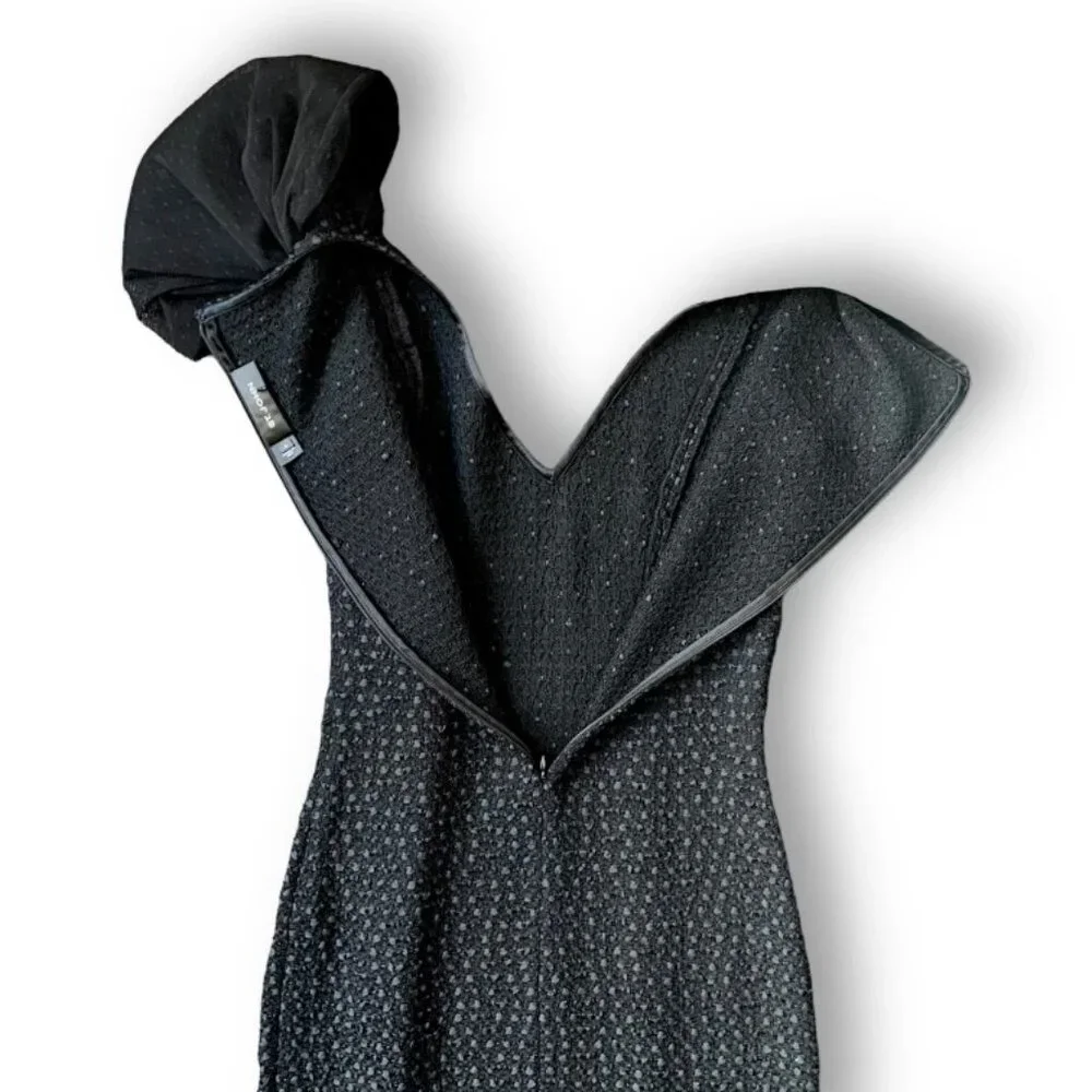 St. John Knit Textured Knit Sheath Dress - Onyx, Size 6, Excellent Condition - Picture 8 of 10